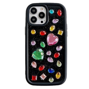 Hearts Rhinestone iPhone Case