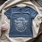 ADHD Knitting Club Lady V-neck