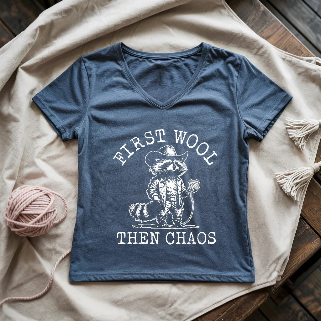First Wool Then Chaos Lady V-neck