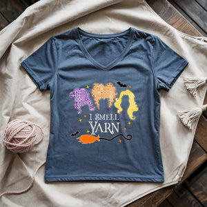 I Smell Yarn Lady V-neck