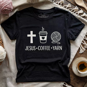Jesus, Coffee and Yarn T-shirt