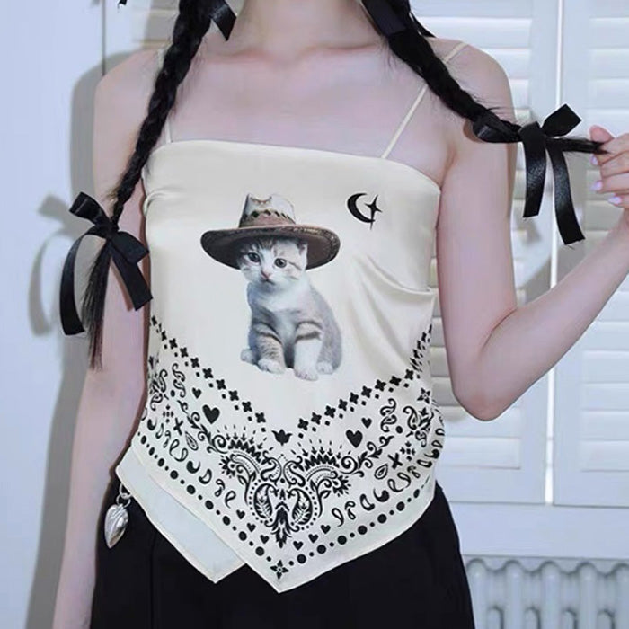 Wild West Kitty Bandana Top
