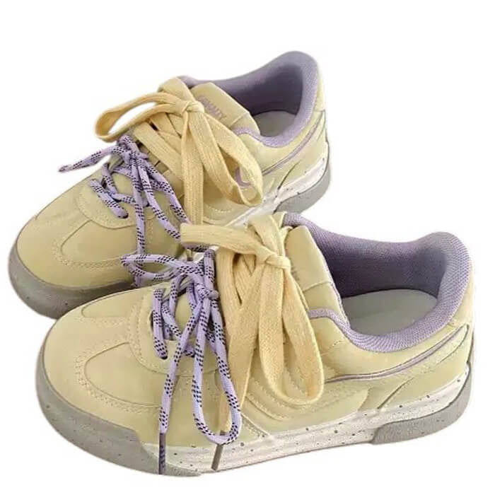 Lemon Cream & Lavender Sneakers