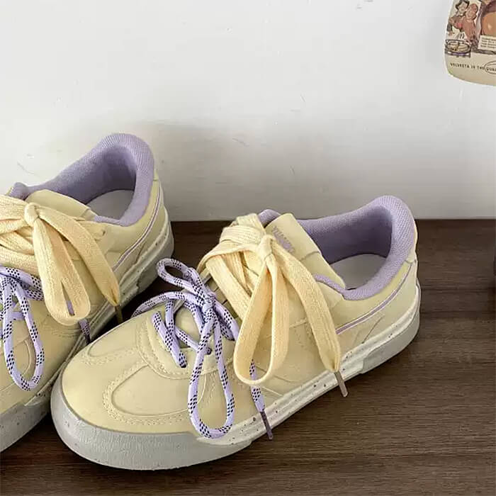 Lemon Cream & Lavender Sneakers