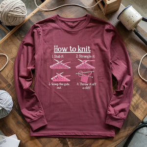 How To Knit Long Sleeve T-shirt