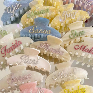 Personalized Name Rhinestone Y2K Hair Claw