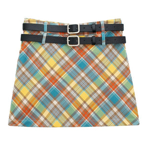 Preppy Colorful Plaid Mini Skirt