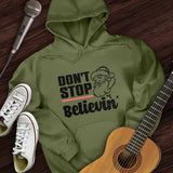 Don't Stop Believing Santa Hoodie