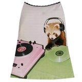 Red Panda DJ Print Midi Skirt