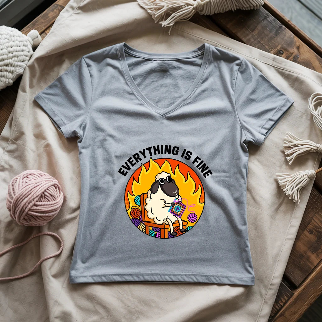 Everything Is Fine Lady V-neck