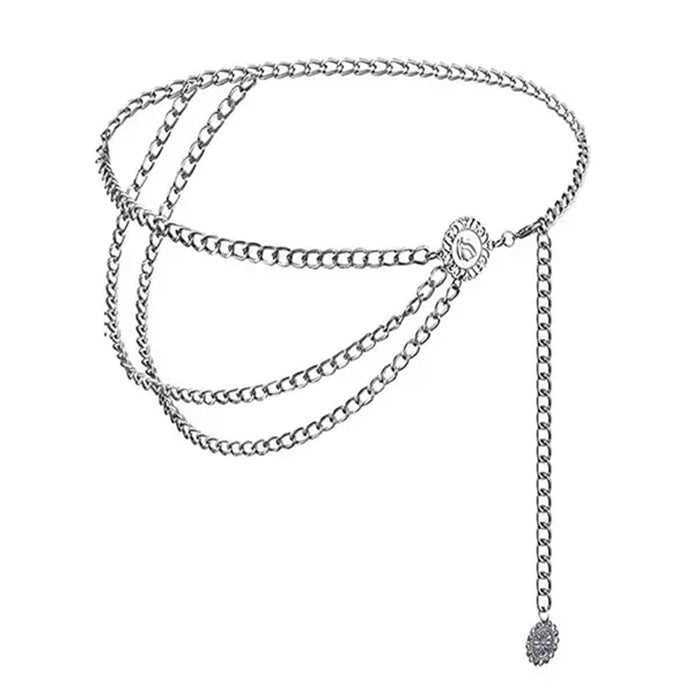 Vintage Style Coin Layered Chain Belt