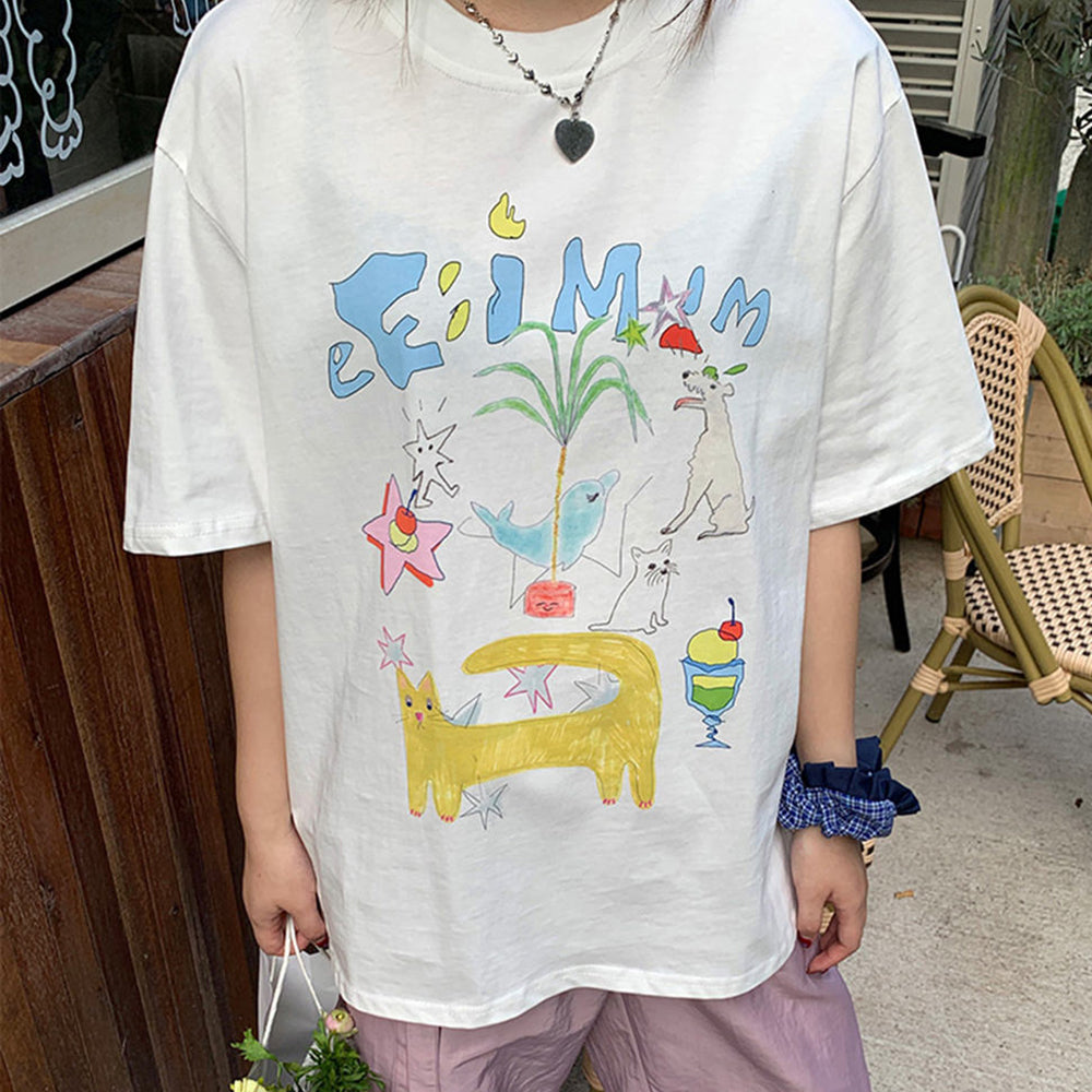 Whimsical Doodle Graphic Tee