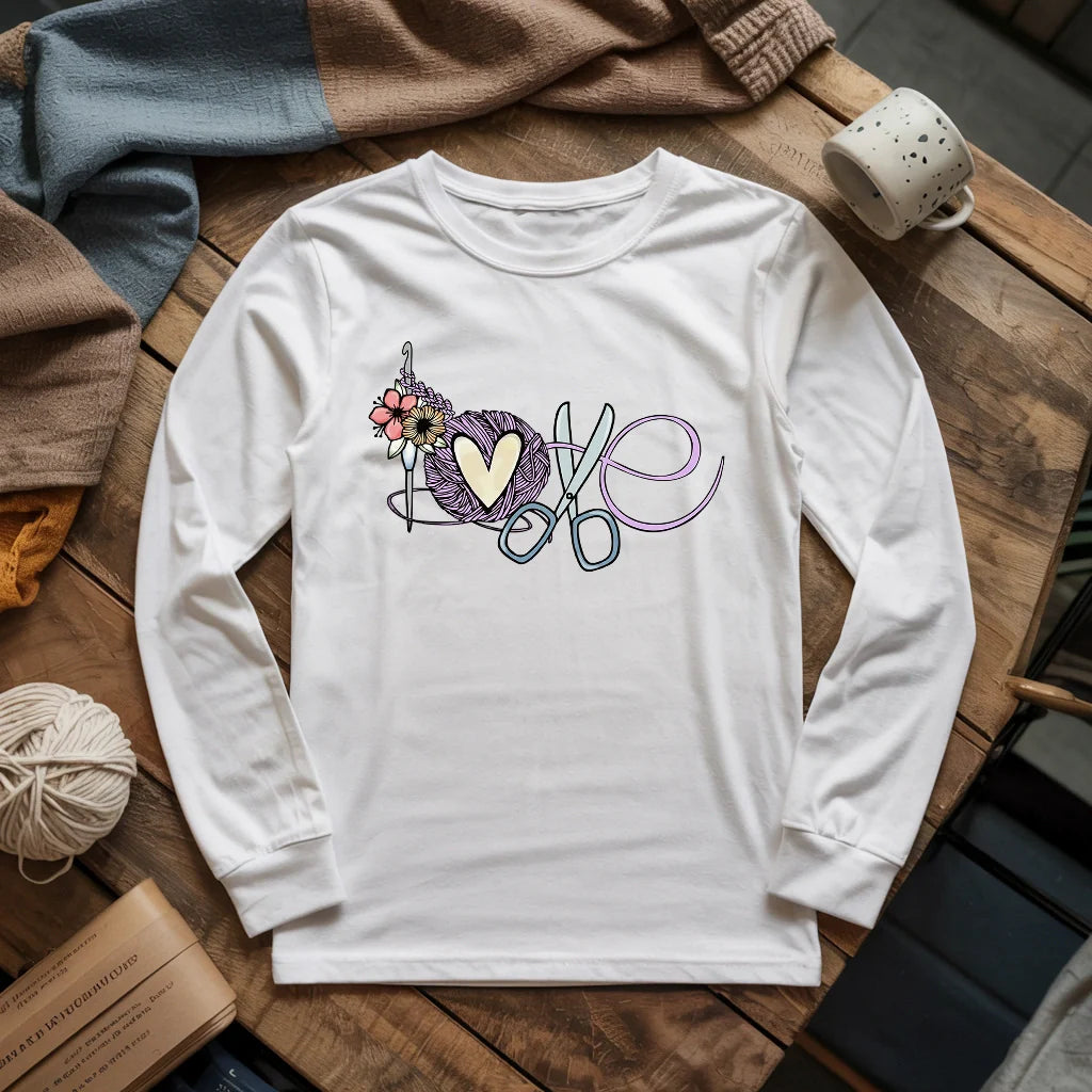 Love Crocheting Long Sleeve T-shirt