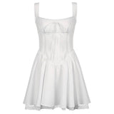 Bonjour Baby Corset Lace Trim Dress