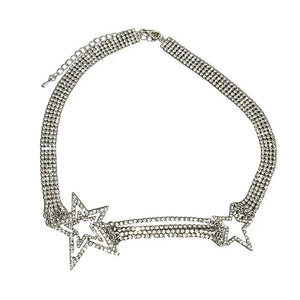 Y2K Style Crystal Star Necklace