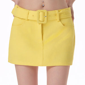 Lemon Sorbet Y2K Mini Skirt